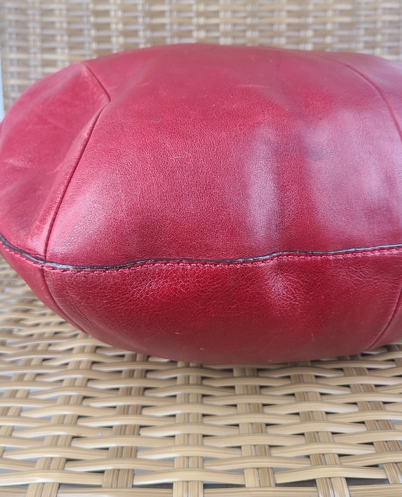 Coach Red Leather Shoulder Bag - Picture 11 of 16